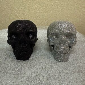 Glitter Skull Decor Set